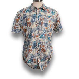 Quiksilver Men's Extra Large Big & Tall Short Sleeve Button-down Floral Shirt